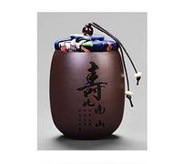 HZCVSG Cremation UrnsFor Ashes Cremation urns Human ashes urn cylinder Pet ash storage tank Sealed against moisture Ceramic material Handmade (Color : B) Good times
