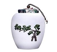HZCVSG Cremation UrnsFor Ashes Funeral Urn Adults Children Pet Urns Ceramic Household Altar Sealed Against Moisture Beautiful Souvenir (Color : White) Good times