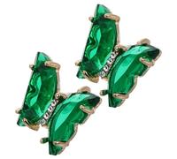 HZCVSG Ethereal Green Crystal Studs Cute Jewelry for Women Rhinestone Dangle Small Butterfly Shape Earrings