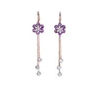 HZCVSG for Women, Earrings Needle With Long Tassels On Both Ends Of The Female Flower
