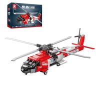 HZCVSG HH-60J Rescue Building Set, Military Army Helicopter Toy Aircraft Kit, Airplane Bricks Plane Model Collectible Home Decor, Gifts for Adults Boys Kids 14+ (1137Pcs)