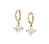 HZCVSG Hoop Earrings For Women 5a Square Zircon Round Piercing Earring Fine Jewelry Pendientes