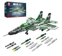 HZCVSG MIG-29 Building Block Toy, Military Mikoyan Fighter Jet Plane Brick Model Adults, Airplane Aircraft Army Hobby Fan Collection Decor Gifts for Men Kids Boy (1387 Pcs)