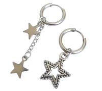 HZCVSG Punk Star Pendant Earrings for Women Y2k Style Era Studs Jewelry Accessories