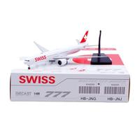 HZCVSG Replica Models 18cm Scale Civil Aircraft 1/400 Swiss Air For Boeing B777-300ER HB-JNG Exquisite Finished Miniature Airplane Model