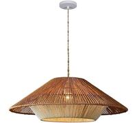 HZCVSG V-intage Style Lamp Shade Hemp Rope Pendant Light Handmade Woven Basket Metal Chandeliers Living Room Decor Lamp Wicker Light Fixtures,for Various Rooms