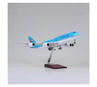 HZCVSG Vintage Classics Aircraft For Korean Air 747 B747 Airline Civil Airliner Model Light Landing Gear Plane Model Display 47CM 1/160 Airplane(Without light)