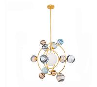 HZCVSG Wandering Earth Planet Creative Chandelier,G9 Nordic Children's Chandeliers,Living Dining Room Bar Bedroom Light-Planet boom 13 head