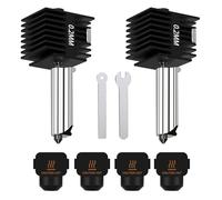 HzdaDeve 2 Pack 0.2MM A1 Mini/A1 Hotend Print Head Hot End Kit Extruder Upgrade High-Temperature Hardened Steel Nozzle Replacement with 4PCS Silicone Cover Sock for Bambu Lab 3D Printer Accessories