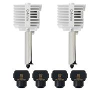 HzdaDeve 2 Pack A1 Mini/A1 Hotend Print Head Hot End Kit Extruder Upgrade Stainless Steel Hotend All Metal Silver Radiator Integrated Structure Kit with Extra 2PK Silicone Sock for Bambu Lab Printer