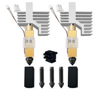 HzdaDeve 2PK 0.4MM Hardened Steel Ceramic Hotend for Centauri Carbon 2/CC2 Print Head Extruder Kit Hot End Heater Cartridge Silicone Cover Nozzle Brush with Extra 0.2MM 0.4MM 0.6MM Hardened Nozzles