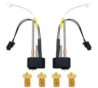 HzdaDeve 2PK Hotend for Prusa I3 MK4/XL Print Head Heater Block 24V 40W Heating Cartridge Thermistor Extruder Kit Printhead with Extra 0.2MM 0.4MM 0.6MM Brass Nozzles and 2 Pack Silicone Sock