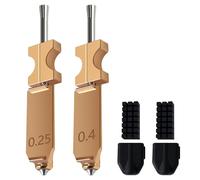 HzdaDeve 2PK Upgraded 0.25MM 0.4MM Hotend Kit for Flashforge AD5X Quick-Detachable Nozzle Extruder Quick Release Nozzle Heater Block Throat Tube with 2PK Silicone Cover and 2PK Nozzle Brush 3D Printer
