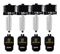 HzdaDeve 4 Pack 0.2MM 0.4MM Hotend for Bambu P2S/H2S/H2D/A1/A1 Mini Combo Nozzle Print Head Hot End Kit Extruder Silicone Cover Removable Hardened Steel Nozzle Heater Sink for Bambu Lab 3D Printer