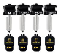 HzdaDeve 4 Pack P2S 0.2MM 0.4MM 0.6MM 0.8MM Hotend for Bambu P2S/H2S/H2D/H2C/A1/A1 Mini Combo Print Head Hot End Kit Extruder Removable Hardened Steel Nozzle Silicone Cover for Bambu Lab 3D Printer