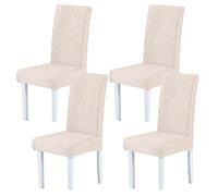 HZDHCLH Chair Covers Slipcovers 4/6 PCs Stretch Removable Washable Short Dining Chair Protector Cover Seat for Hotel,Dining Room,Ceremony （Ash streak,4 PCS）