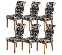 HZDHCLH Chair Covers Slipcovers 4/6 PCs Stretch Removable Washable Short Dining Chair Protector Cover Seat for Hotel,Dining Room,Ceremony (Bach,6 PCS)