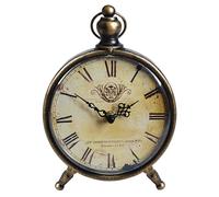HZDHCLH Roman Table Clocks Silent Non Ticking Roman Retro Art Desk Clock