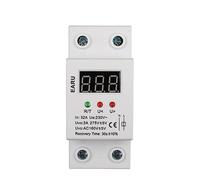HZDXWXOJ 1 pc 32A 220V Self Recovery Automatic Reconnect Over & Under Voltage Protector Lightening Protection Relay LCD Voltmeter Monitor