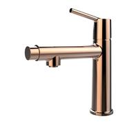 HZDXWXOJ Upgrade Your Bathroom with Rose Gold Single Handle Faucet Effortless Installation Two-in-One Fountain and Flow Mode