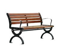 HZEPDVT Outdoor bench weatherproof park chair waterproof sunscreen backrest solid wood seat 2-3 seater outdoor leisure seat with ergonomic backrest(59.06 * 19.69 * 28.74in)