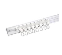 HZEPDVT Stick-on Curtain Track With Pulleys And Closures Screw-free And Easy To Install Single Track Sliding Rod For Room Divider Curtains(280cm(110.2in),Side mount)