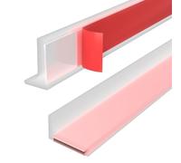 Hzetuu Shower Threshold Water Dam Guard - Self-Adhesive Silicone Waterproof Barrier, Leak-Proof, Flexible, Easy Installation, Customizable Length for Showers, Bathtubs, Sinks, and Countertops by