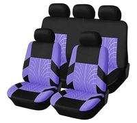 HZEXTKWD 5 Pcs Car Seat Covers Full Set For Jaguar XJR 2004-2014,Auto PU Seat Cover Front Rear Cushions Protectors Custom Breathable Interior Accessories,M/Purple