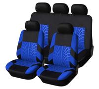 HZEXTKWD 5 Pcs Car Seat Covers Full Set For MG HS Marvel R MG4 MG5 ZS ZS EV,Auto PU Seat Cover Front Rear Cushions Protectors Custom Breathable Interior Accessories,E/Blue