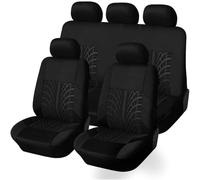 HZEXTKWD 5 Pcs Car Seat Covers Full Set For VW Taigo 2021 2022 2023,Auto PU Seat Cover Front Rear Cushions Protectors Custom Breathable Interior Accessories,A/Black
