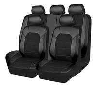 HZEXTKWD Car Seat Covers For MG 4 EV MG4 Electric 2023 2024 2025，5-seater Auto Full Set Seat Cushion Covers PU Front Rear Seat Protectors Custom Waterproof Accessories,A/Black
