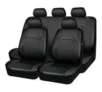 HZEXTKWD Car Seat Covers Full Set Fit For Jeep Renegade Renegade S Compass Commander Liberty Renega,5 Pcs Front Rear Seat Cover Seat Cushions Protectors Auto Breathable Mesh PU Accessories,A/Black