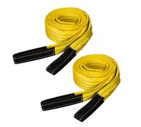 hzexun 2PACK Webbing Lifting Sling Strap 3M x 2.5CM Heavy Duty Polyester Cargo Tow Sling Strap for Hoist, Max Breaking Strength 9000lbs