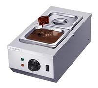 hzexun Chocolate Tempering Machine Electric Auto Chocolate Heater Liquid Warmer Melting Pot Stainless Steel 6L Capacity 2 Tanks Commercial Home 220V 600W