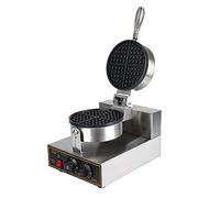 hzexun Commercial Waffle Maker Machine Belgian Waffle Maker 1200W Electric Muffin Machine Waffle Iron Nonstick Stainless Steel Temperature and Time Control 220V Restaurant Snack Bar Family
