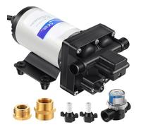 hzexun Diaphragm Water Pressure Pump 220V 5.5GPM 70PSI Self Priming Booster Pump for Kitchen Bathroom RV Marine Yacht Garden Hose