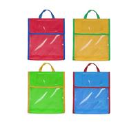 HZGFNBZ Dynamic Homework Management Bag Featuring See Through Front and Fastening Tape Ideal for Students Classroom Reading Bag