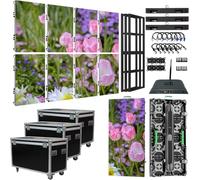 HZGGBKJO LED Video Wall Panel, Rental LED Display Screen, Giant Stage Backdrop Advertising Screen, P2.91 P3.9 P4.81 Modular LED Display for Events & Commercial Advertising (20, P2.9, 50 * 100CM)