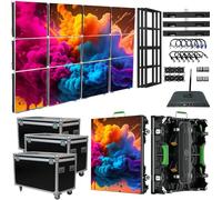 HZGGBKJO LED Video Wall Panel, Rental LED Display Screen, Giant Stage Backdrop Advertising Screen, P2.91 P3.9 P4.81 Modular LED Display for Events & Commercial Advertising (24, P2.9, 50 * 50CM)