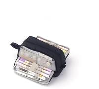 HZHIQUAN Pencil Case Multi Zone Pen Pencil Case Bag Large Pen case Pens Holder Handle Storage Pouch Organizer for Stationery School(Black)
