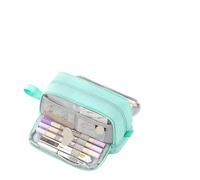 HZHIQUAN Pencil Case Multi Zone Pen Pencil Case Bag Large Pen case Pens Holder Handle Storage Pouch Organizer for Stationery School(Green)