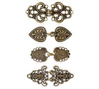 HZHSGLY 4Pcs Vintage Cinch Clip, Cinch Clips for Clothes Retro Shawl Clips Cardigan Clip for Clothing Sweater Dress Shirt Women Girls (Bronze)