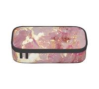 Hzhuaoeg Pink Marble Texture Pencil Case for Students Girls Boys Large Capacity Pencil Pouch School Office Organizer Multifunctional Pencil Bag