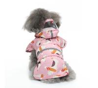 HZHYMBD Pet Raincoat Dog Raincoat, Universal Little Yellow Duck And Bee Raincoat-red Hat Dog-l