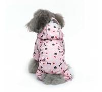 HZHYMBD Pet Raincoat Dog Raincoat, Universal Reflective Outdoor Raincoat-love Bone-s
