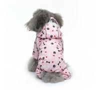 HZHYMBD Pet Raincoat Dog Raincoat, Universal Reflective Outdoor Raincoat-love Bone-s