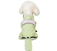 HZHYMBD Pet Raincoat Raincoat, Reflective And Traction Four-legged Waterproof For Going Out In Rainy Days-green-l (recommended Weight 8-12 Pounds)