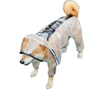 HZHYMBD Pet Raincoat Raincoat, Transparent Reflective For Medium And Large Dogs, Rainy Day Small Dog Raincoat-white-2xl (15-20 Pounds)