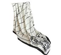 HZHYMBD Women's scarf 90 * 90cm Chanel Style Temperament Imitation Silk Scarf With Shirt Printed Scarf Small Square Scarf For Women-white-90 * 90cm