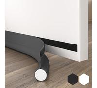HZIH Draught Excluder for Doors, 93 cm, Self-Adhesive Draught Excluder for Doors, Adjustable Door Seal for the Bottom, Quick Assembly, Indoor & Outdoor, Blocks Cold & Noise, Black